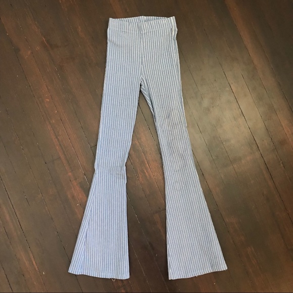 subdued flared pants